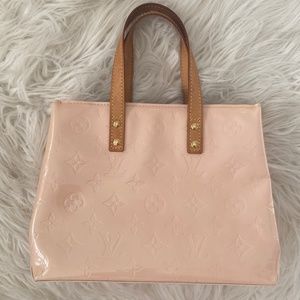 LOUIS VUITTON Reade PM vintage sparkly pink vernis leather LV monogram handbag